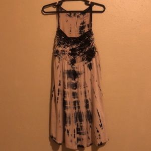 American Eagle light pink and navy tank top